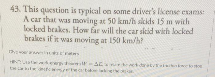 Solved 43. This question is typical on some driver s license