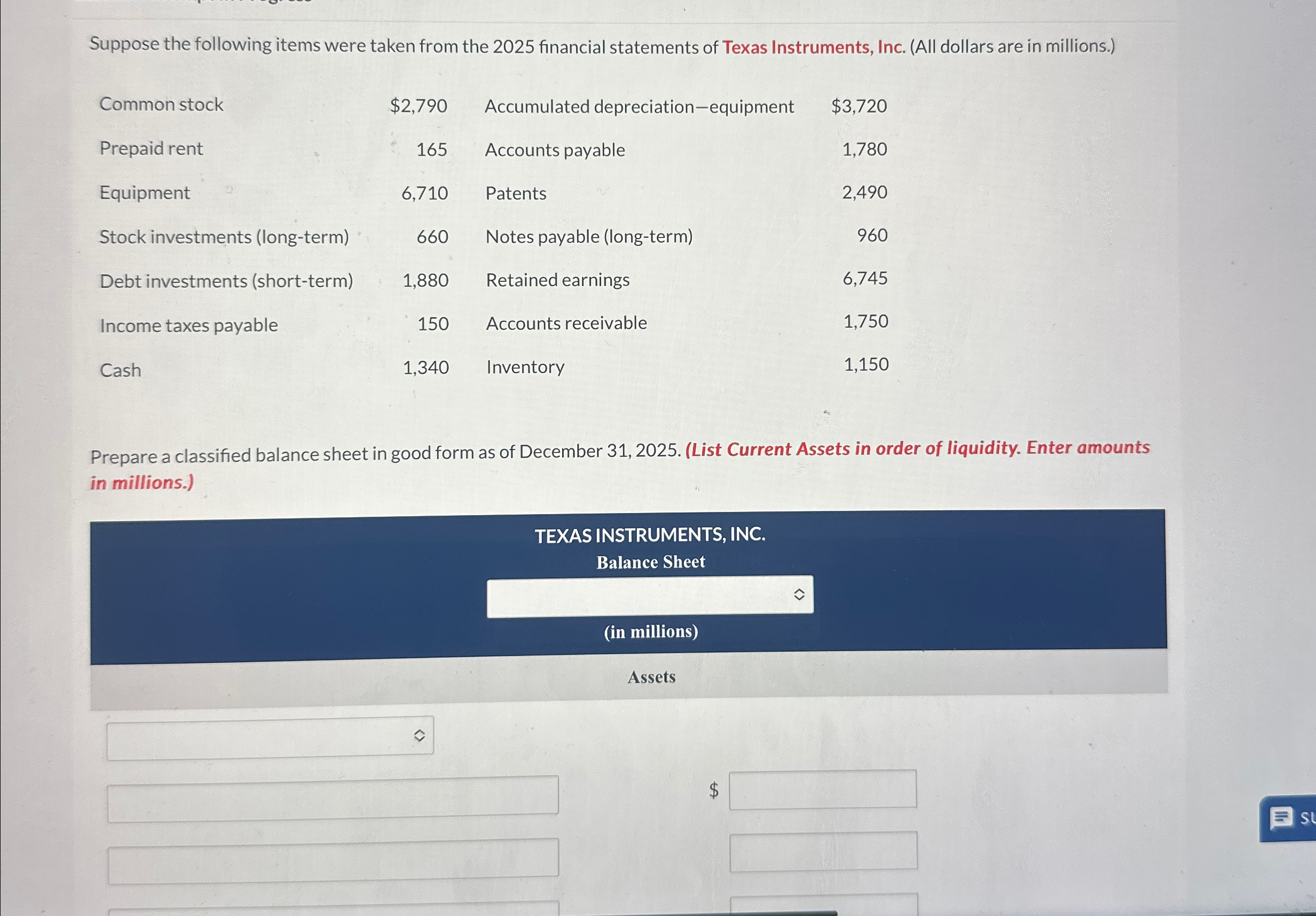 Solved Suppose the following items were taken from the 2025 | Chegg.com