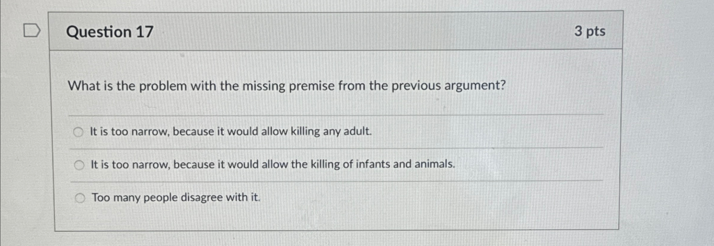 Solved Question 173 ﻿ptsWhat is the problem with the missing | Chegg.com