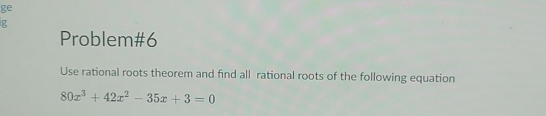Solved Use Rational Roots Theorem And Find All Rational Chegg Solved Use Rational Roots Theorem And Find All Rational Chegg