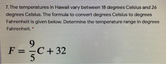 Convert 18 shop degrees celsius