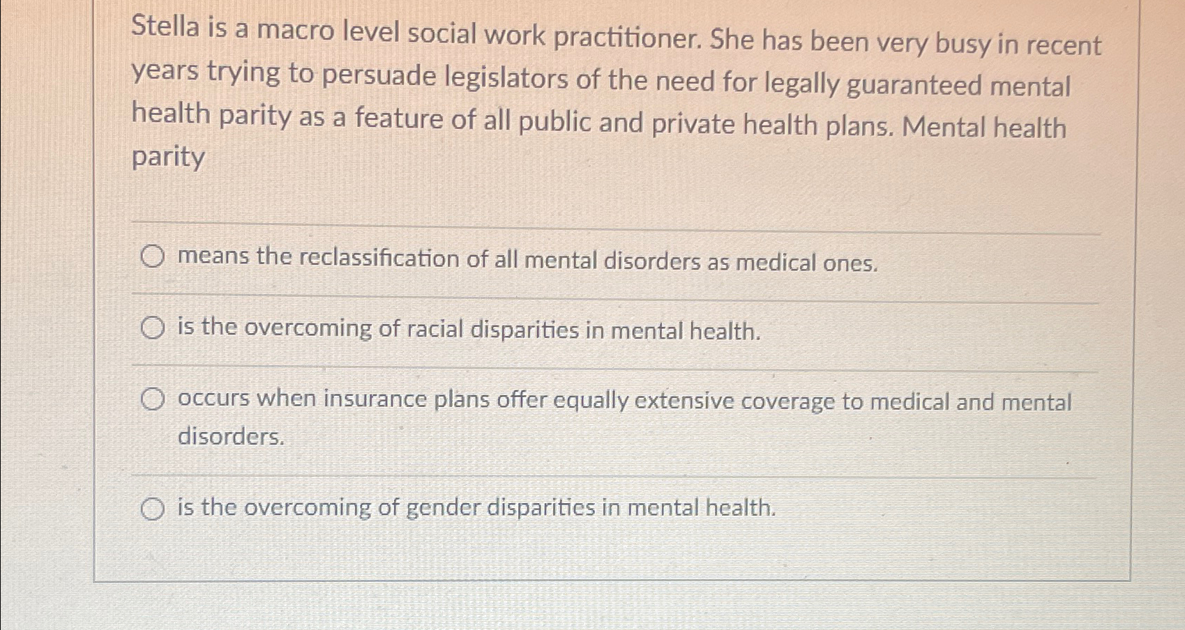 Solved stella is a macro level social work practitioner she chegg