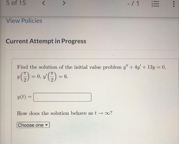 Solved Current Attempt In Progress Find The Solution Of The | Chegg.com