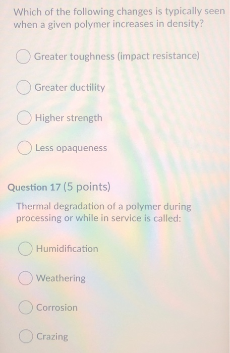 Solved What is happening in a thermoplastic on a molecular | Chegg.com