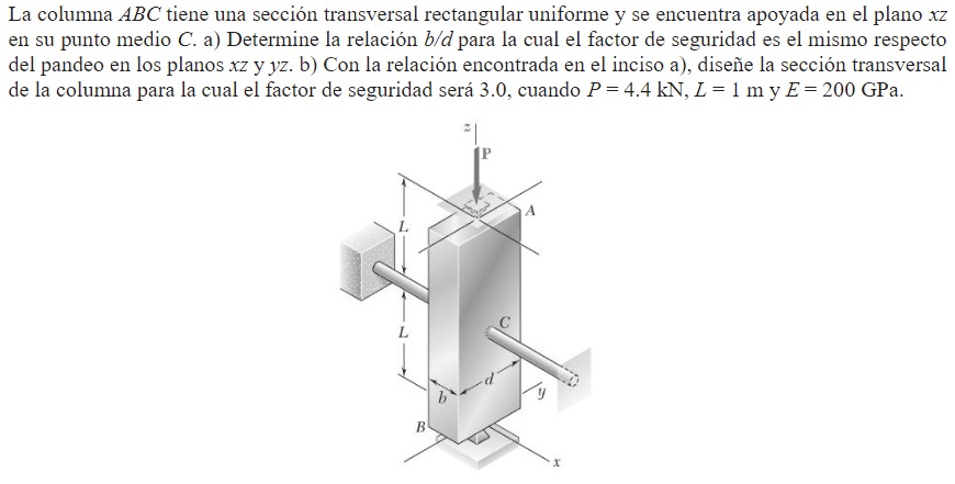 Solved La columna ABC tiene una sección transversal | Chegg.com
