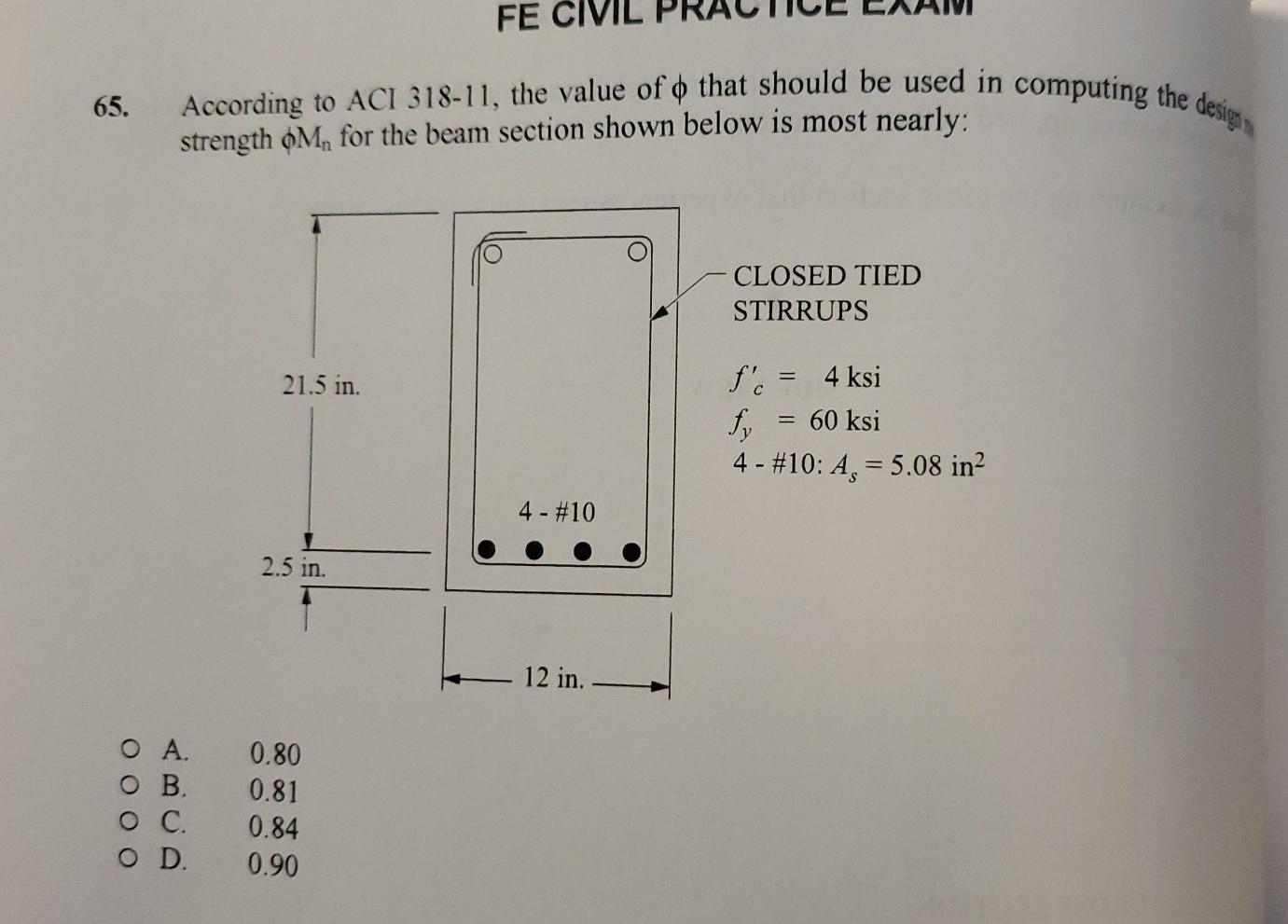 Solved I also need to know where in the FE handbook the | Chegg.com