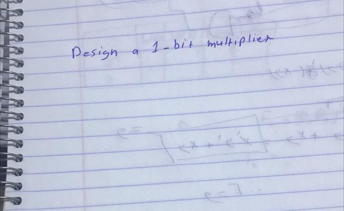 Solved Design A 1 Bit Multiplier