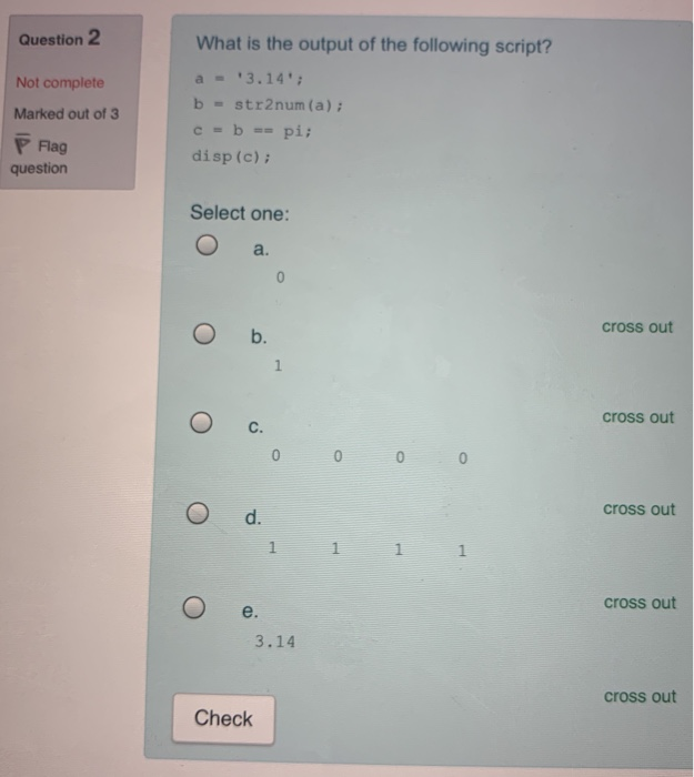 Solved Question 1 What is the output of the following | Chegg.com