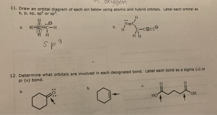 Solved U Oxygen 11. Draw an orbital diagram of each lon | Chegg.com