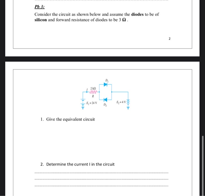 Solved Pb 3: Consider the circuit as shown below and assume | Chegg.com