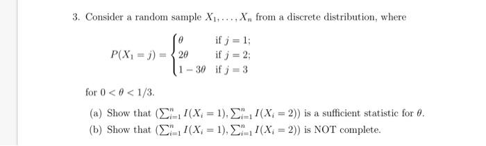 Solved Consider a random sample X1, . . . , Xn from a | Chegg.com
