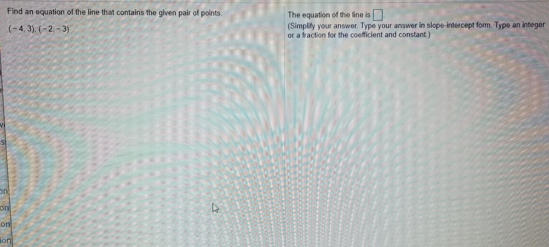 Solved Find an equation of the line that contains the given | Chegg.com
