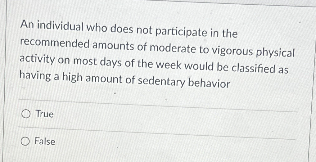 Solved An individual who does not participate in the | Chegg.com