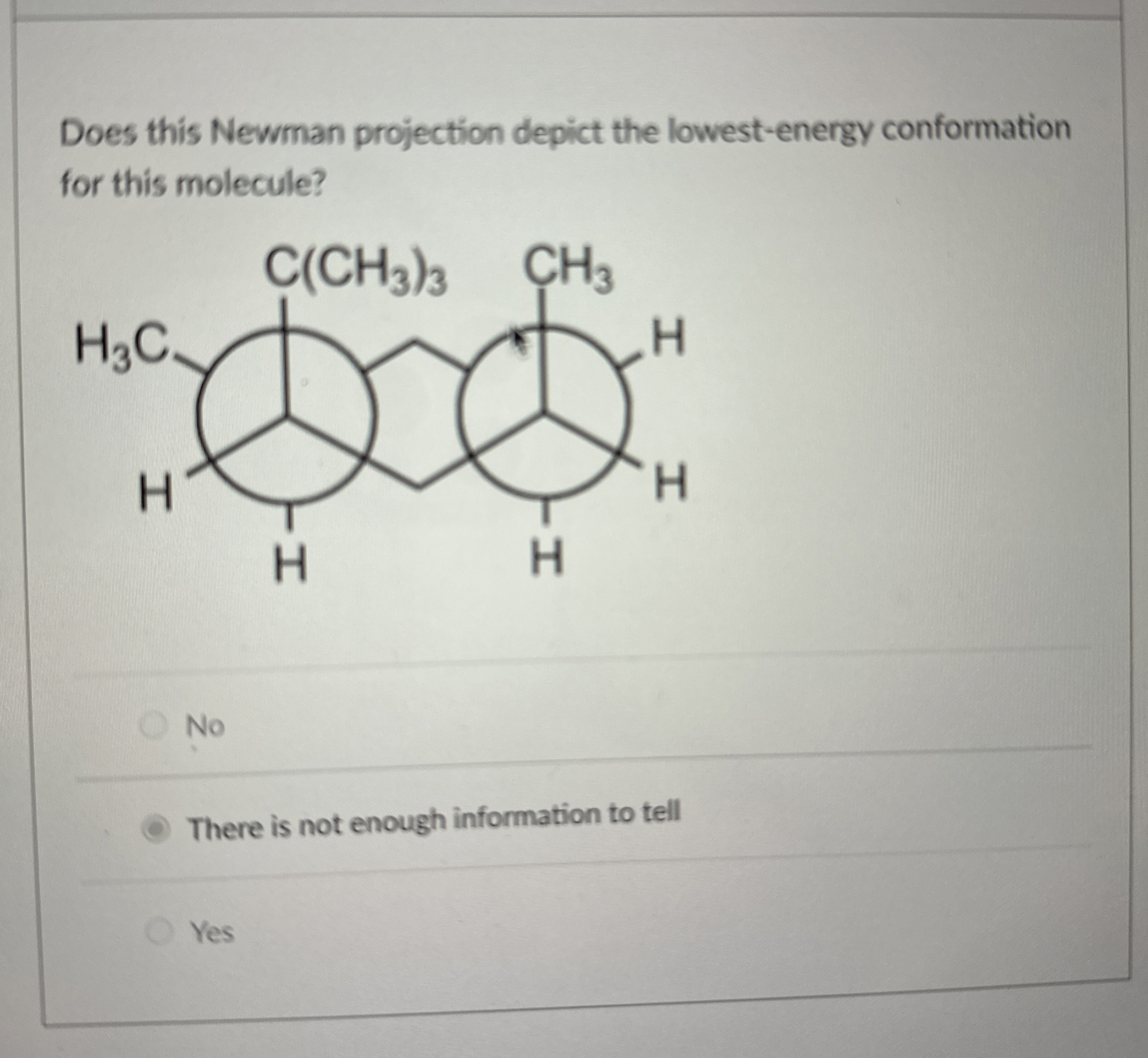 Solved Does This Newman Projection Depict The Lowest Energy 7397