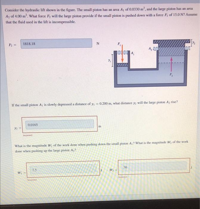 Solved Consider The Hydraulic Lift Shown In The Figure. The | Chegg.com