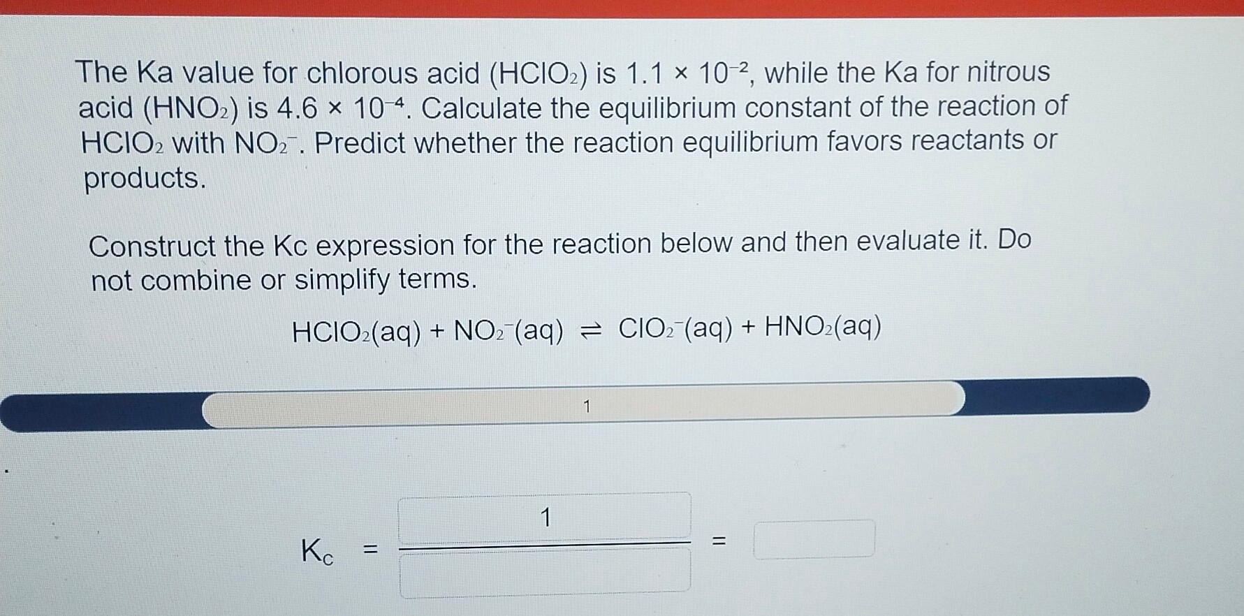 ka value of hclo2