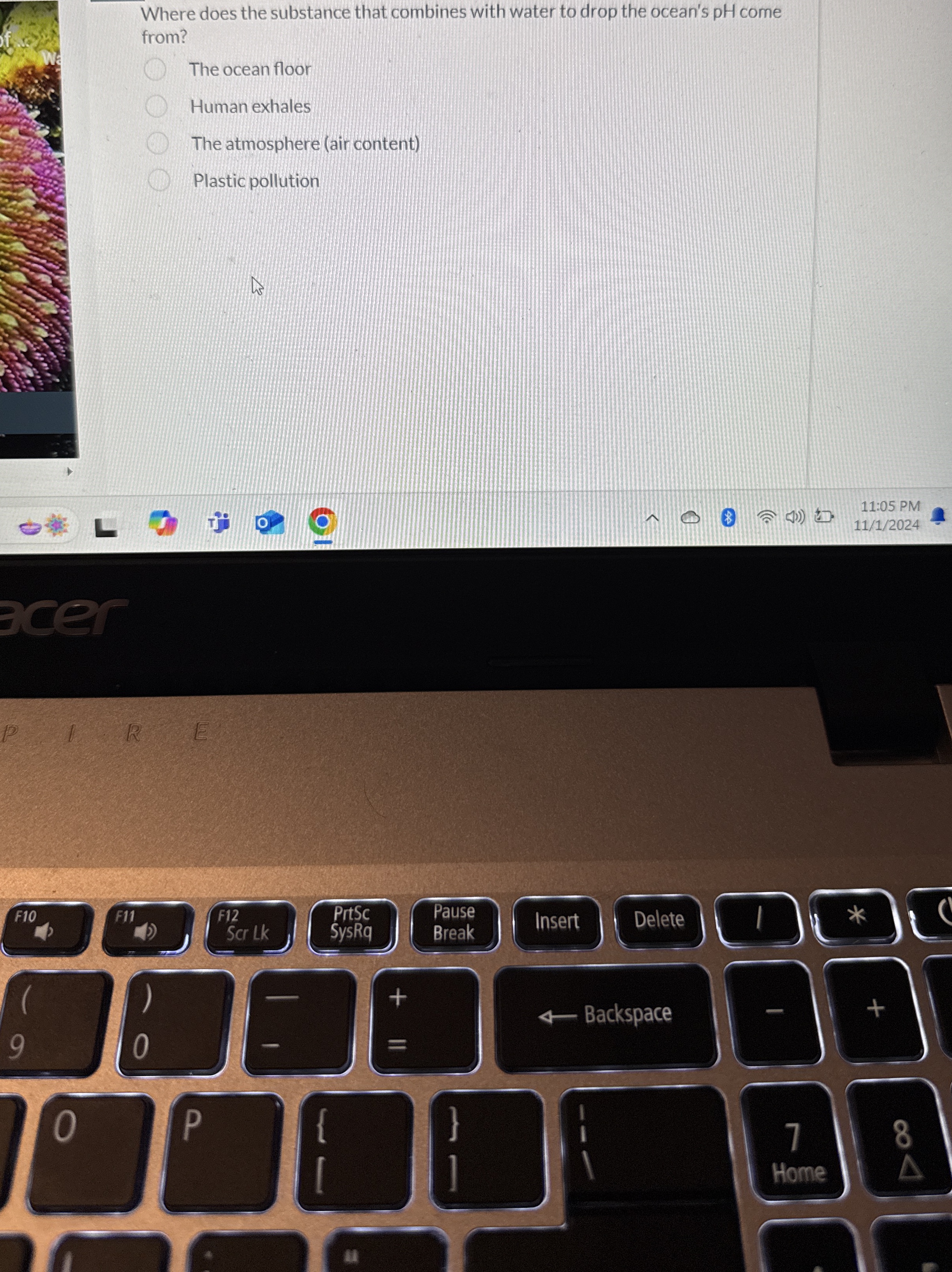 Solved Where does the substance that combines with water to
