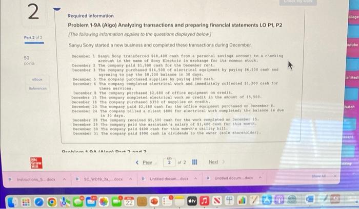 Solved Required infommation Problem 1.9A (Algo) Analyzing | Chegg.com