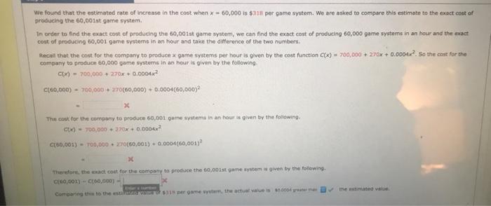 Solved We found that the estimated rate of increase in the | Chegg.com