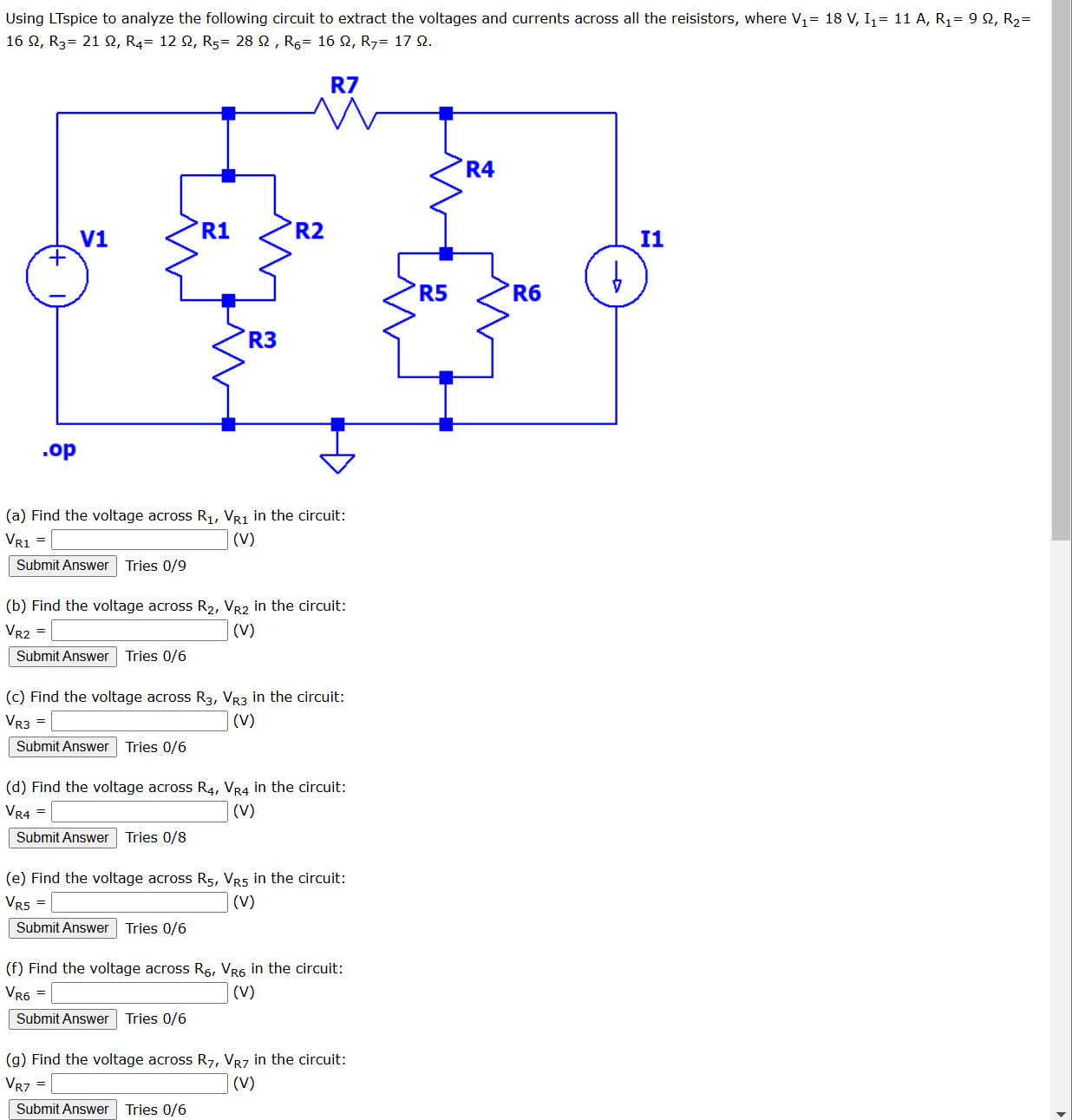 Solved Using LTspice to ﻿analyze the following circuit to | Chegg.com