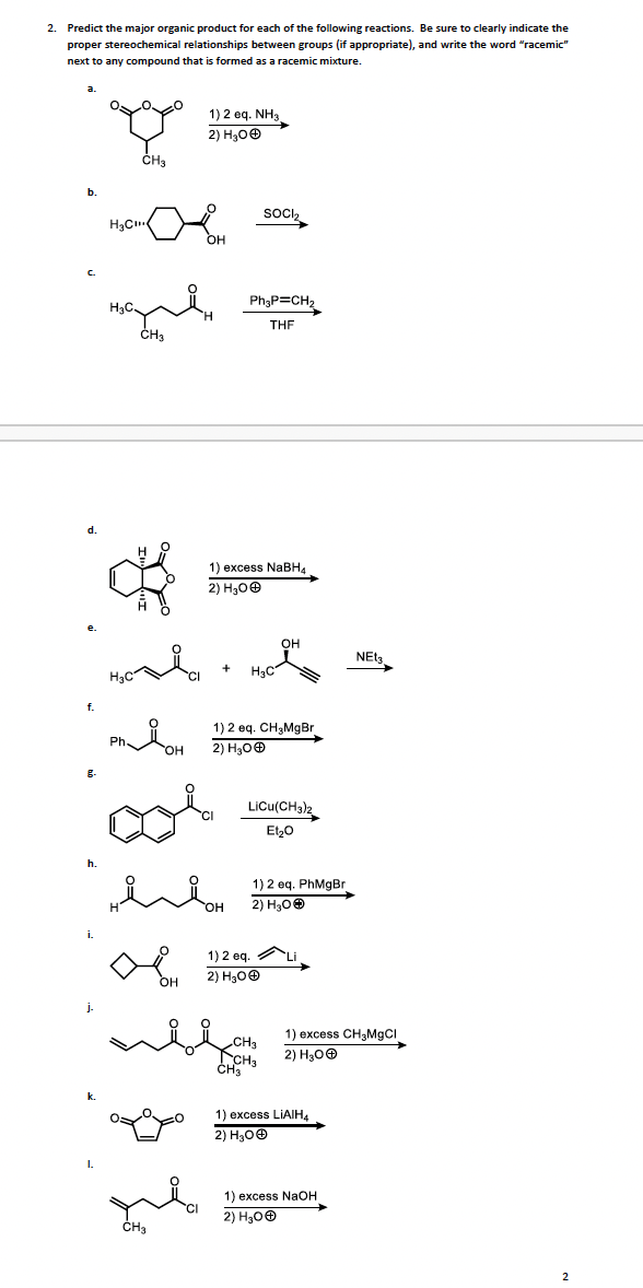 Solved Predict the major organic product for each of the | Chegg.com
