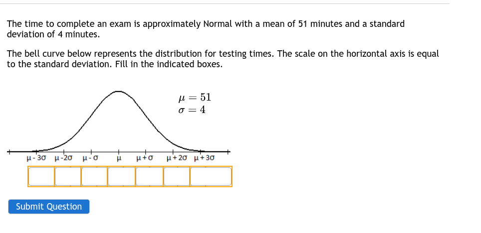 The time to complete an exam is approximately Normal | Chegg.com