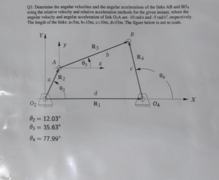 Solved Q1: Determine the angular velocities and the angular | Chegg.com
