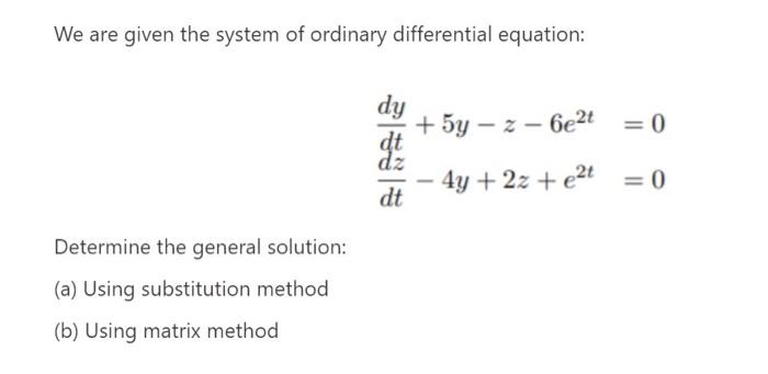 Solved Topic: Ordinary Differential EquationRemember: Write | Chegg.com
