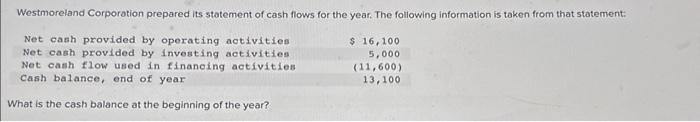 beginning cash balance meaning