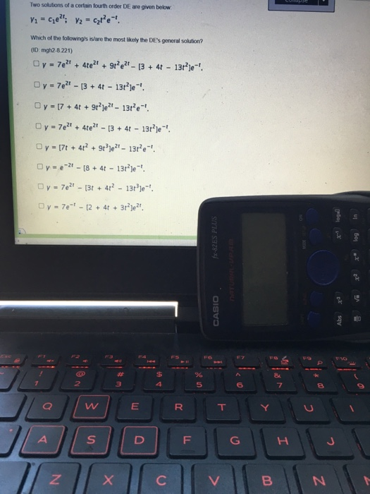 Solved Two solutions of a certain fourth order DE are given | Chegg.com