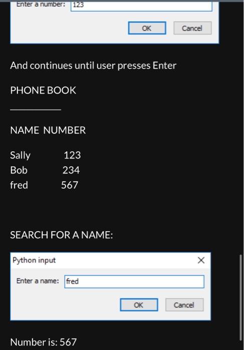 Solved Description Write a phone book program. The code will | Chegg.com
