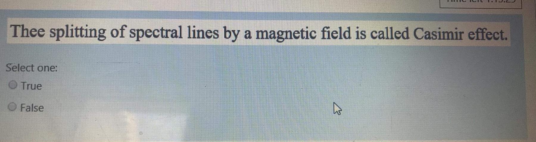 Solved Thee splitting of spectral lines by a magnetic field | Chegg.com
