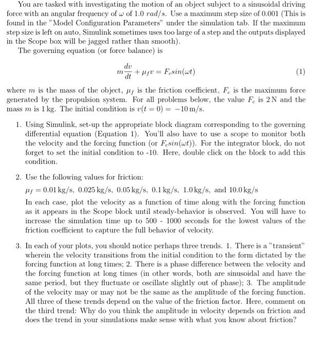 Solved Show the block diagram that you used in Simulink with | Chegg.com