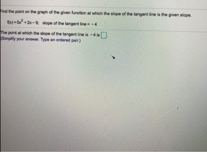 Solved Find the point on the graph of the given function at | Chegg.com