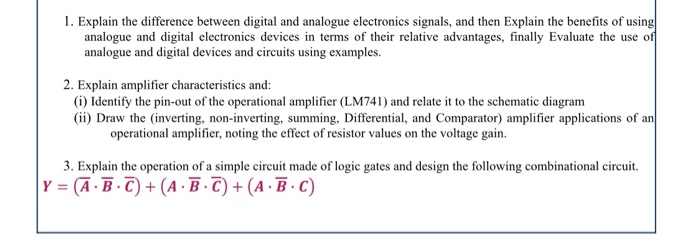 Solved 1. Explain the difference between digital and | Chegg.com
