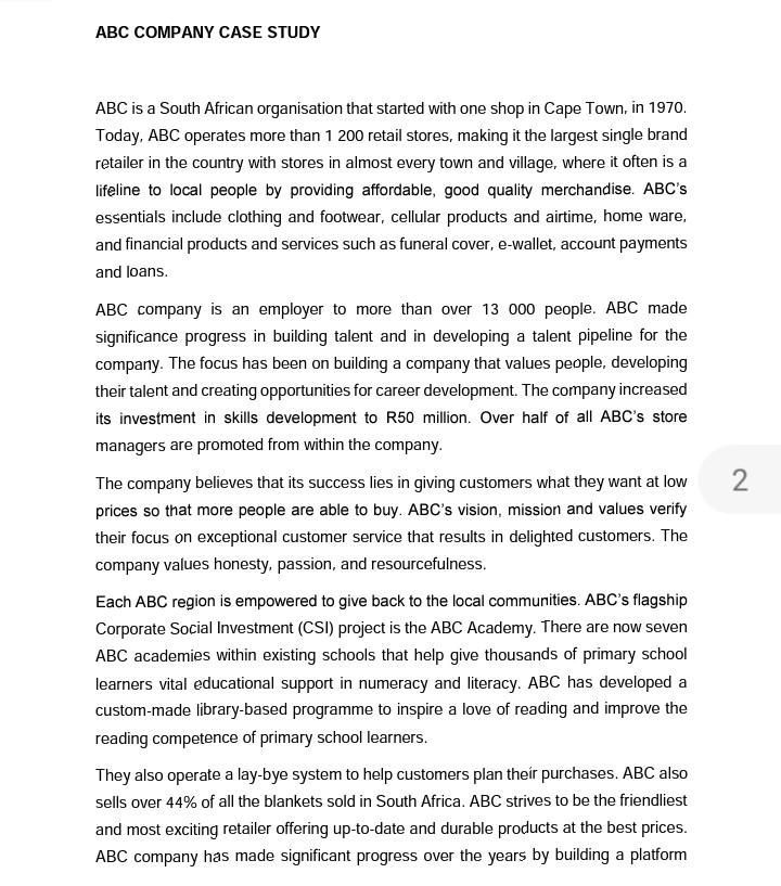 case study of abc company