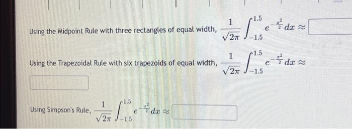 Solved Using the Midpoint Rule with three rectangles of | Chegg.com