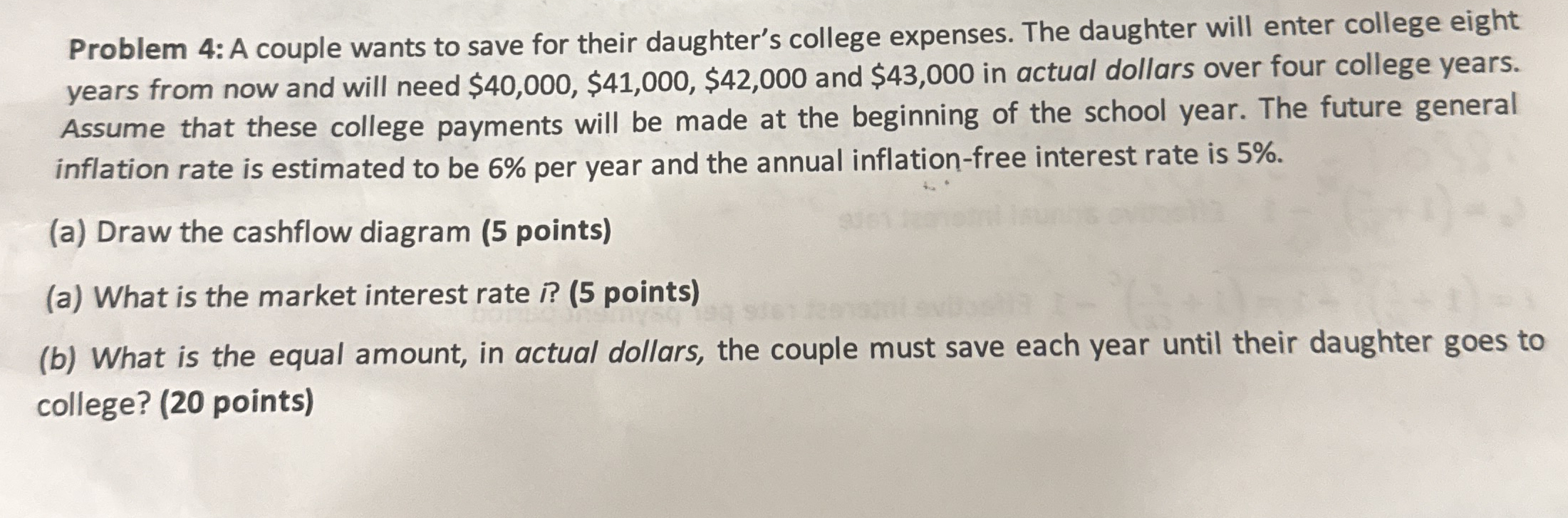 Solved Problem 4: A couple wants to save for their | Chegg.com