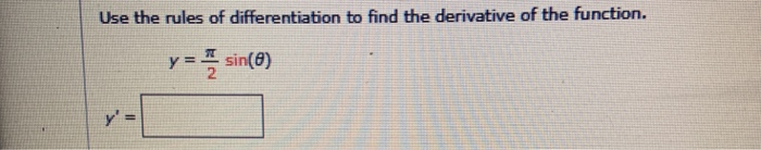 Solved Use the rules of differentiation to find the | Chegg.com