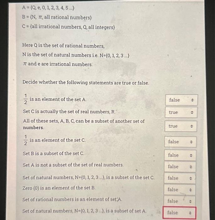 Solved Let set A be a set of real numbers, set B be a set of | Chegg.com
