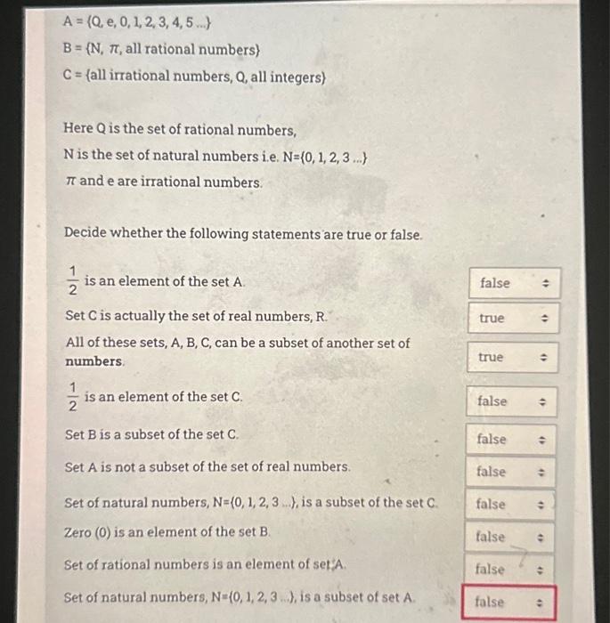 Solved Let Set A Be A Set Of Real Numbers, Set B Be A Set Of | Chegg.com