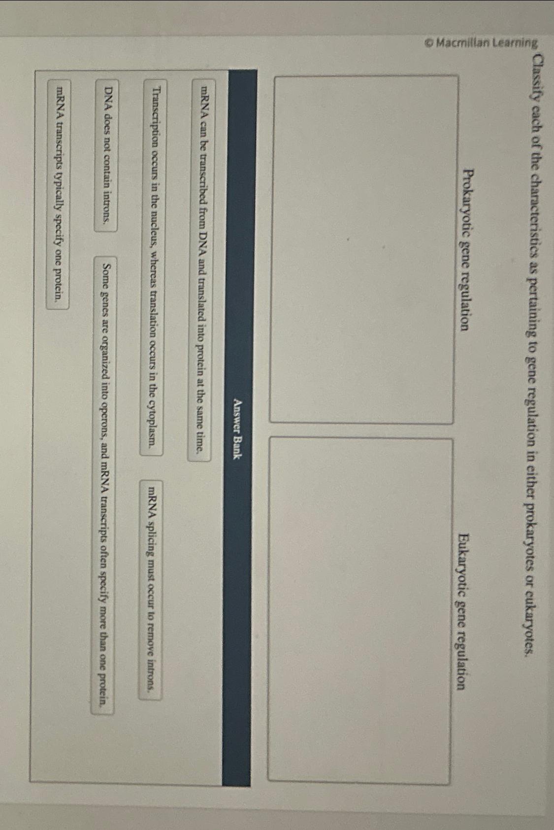 Solved ye Classify each of the characteristics as pertaining | Chegg.com
