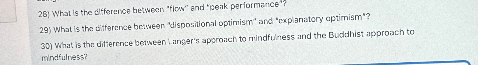 Solved What is the difference between "flow" and "peak | Chegg.com