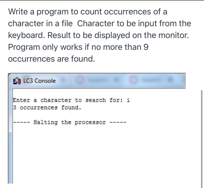 Solved Write A Program To Count Occurrences Of A Character | Chegg.com