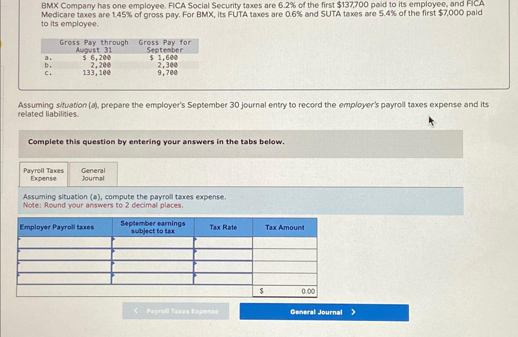 Solved BMX Company Has One Employee. FICA Social Security | Chegg.com