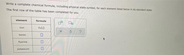 Solved Write a complete chemical formula, including physical | Chegg.com