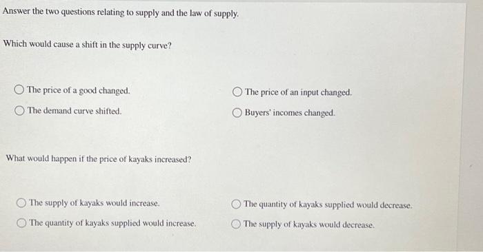 law of supply homework answers 3 3 6