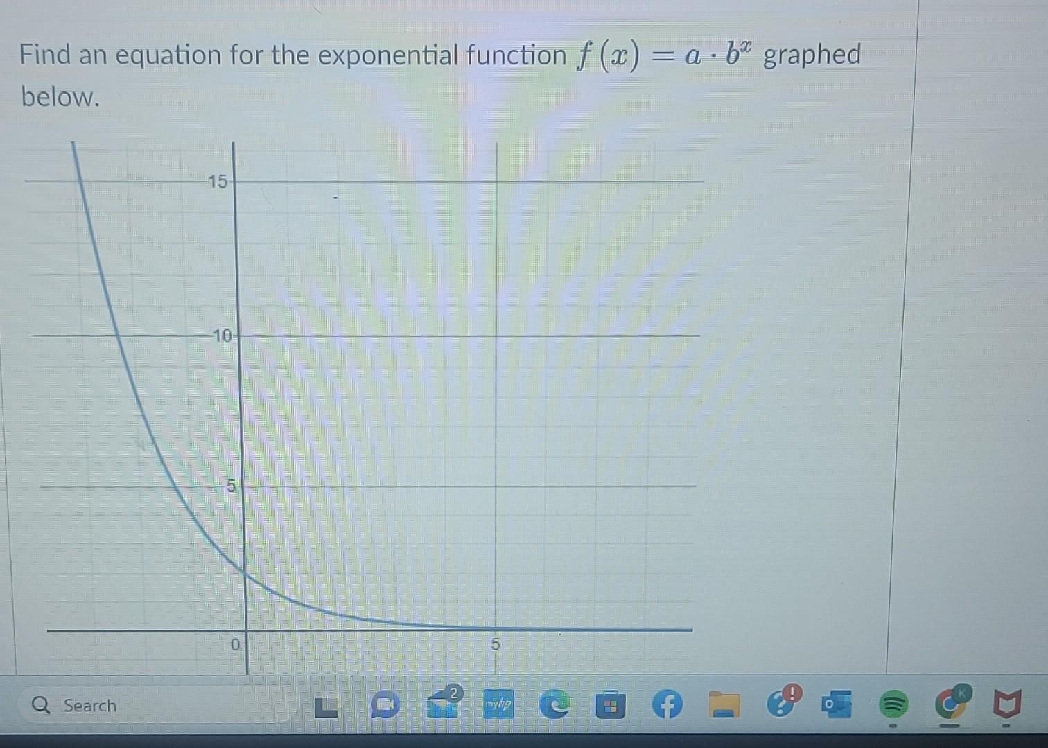 Solved Find An Equation For The Exponential Function Chegg Solved Find An Equation For The Exponential Function Chegg