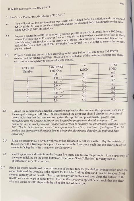 Solved 4. Calculation of the Equilibrium Constant ko Note: | Chegg.com