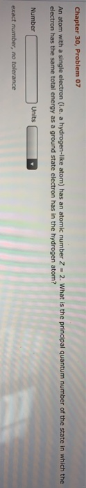 Solved Chapter 30, Problem 07 An atom with a single electron | Chegg.com